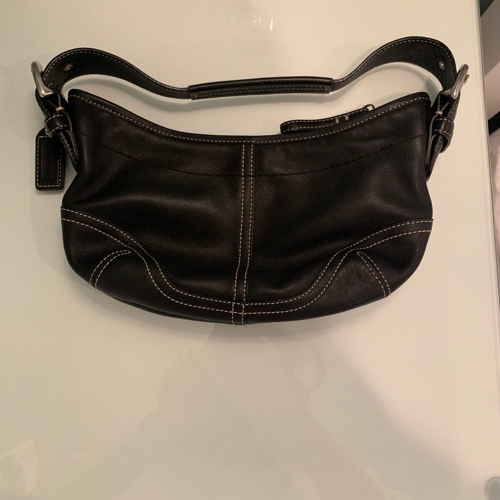 Coach Black Leather Mini Bag